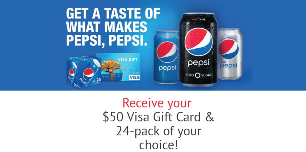 $50 Pepsi Visa Gift Card Offer
